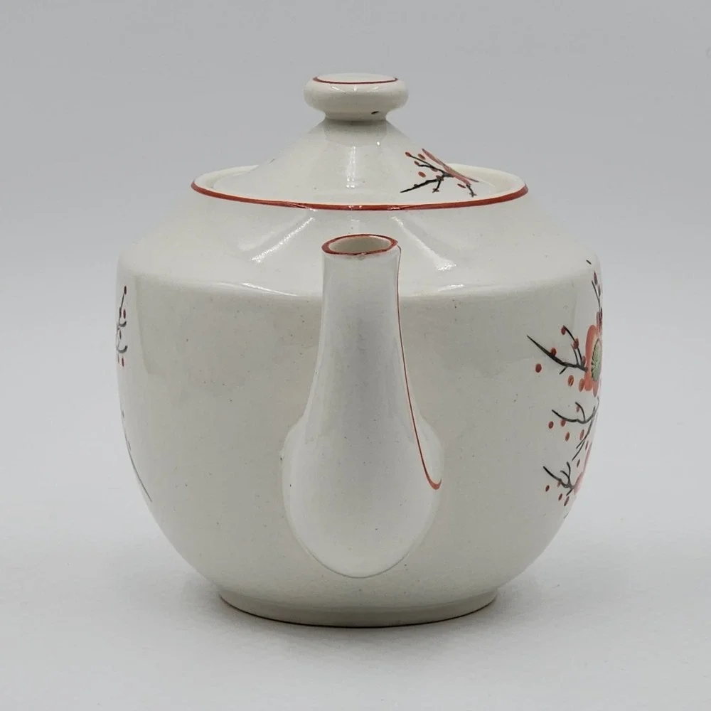 Occupied Japan Cherry Blossom Teapot SGK Art Deco Hand Painted Beautiful